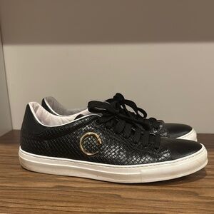 Roberto Cavalli Black and Gold Sneakers
